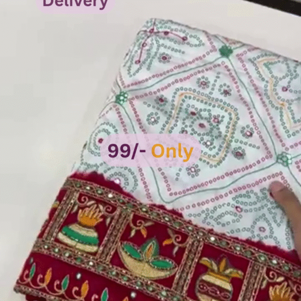 Pure Gaji Silk Vintage Gharchola Saree With Zari Accents