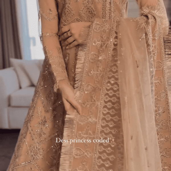 ๐ซ โRoyal Charm Anarkali ๐ซ | Timeless Golden Eleganceโ
