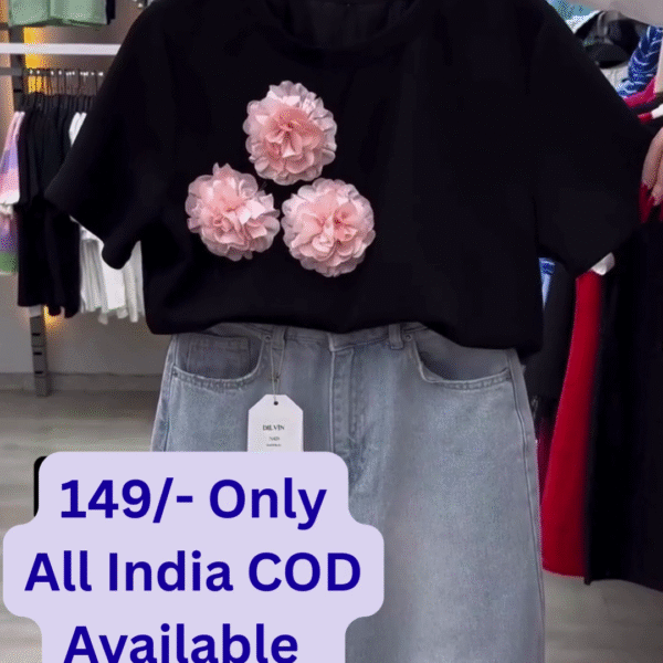 🎀 Soft Petals Tee – Trendy & Affordable Must-Have