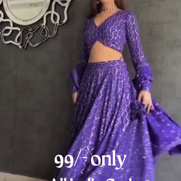 💃 Gorgeous Purple Lehenga – Perfect for Weddings & Parties 🎉