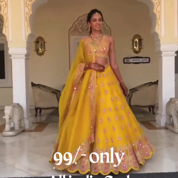 💃 "Spin in Style 💛 Beautiful Lehenga