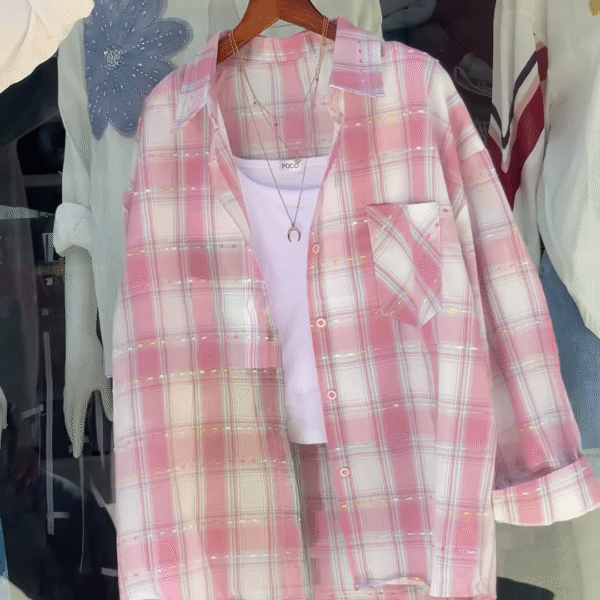 β¨ Trendy Check Shirt with Inner β Casual Cool Look β¨