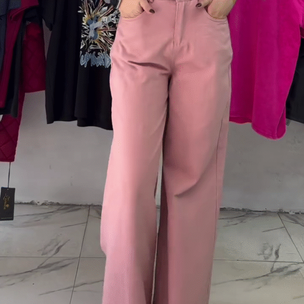 Dusty Pink Loose Fit Trousers